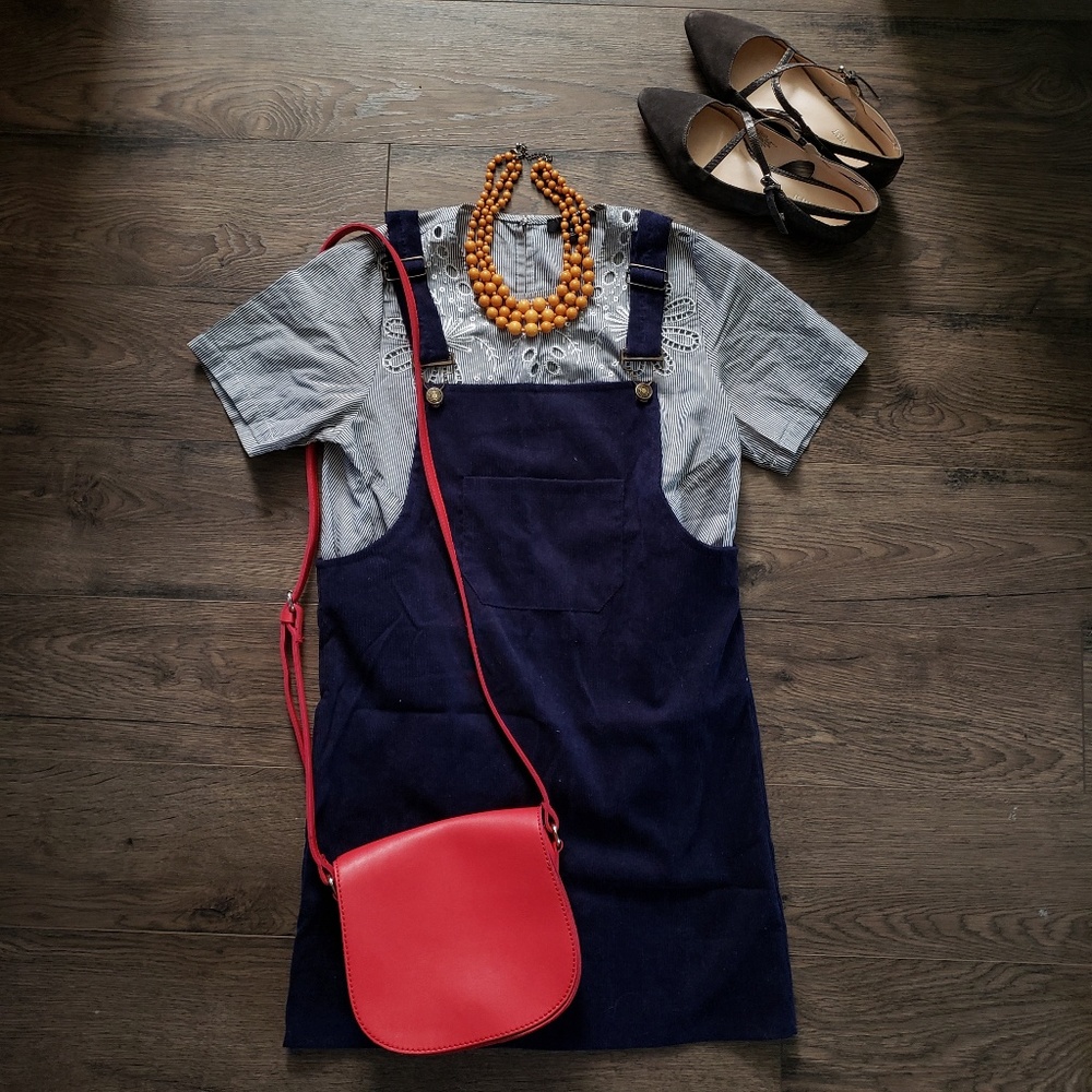 NWOT Corduroy Jumper Dress